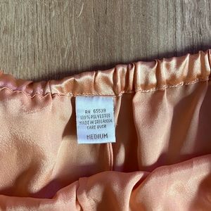 Orange silk shorts